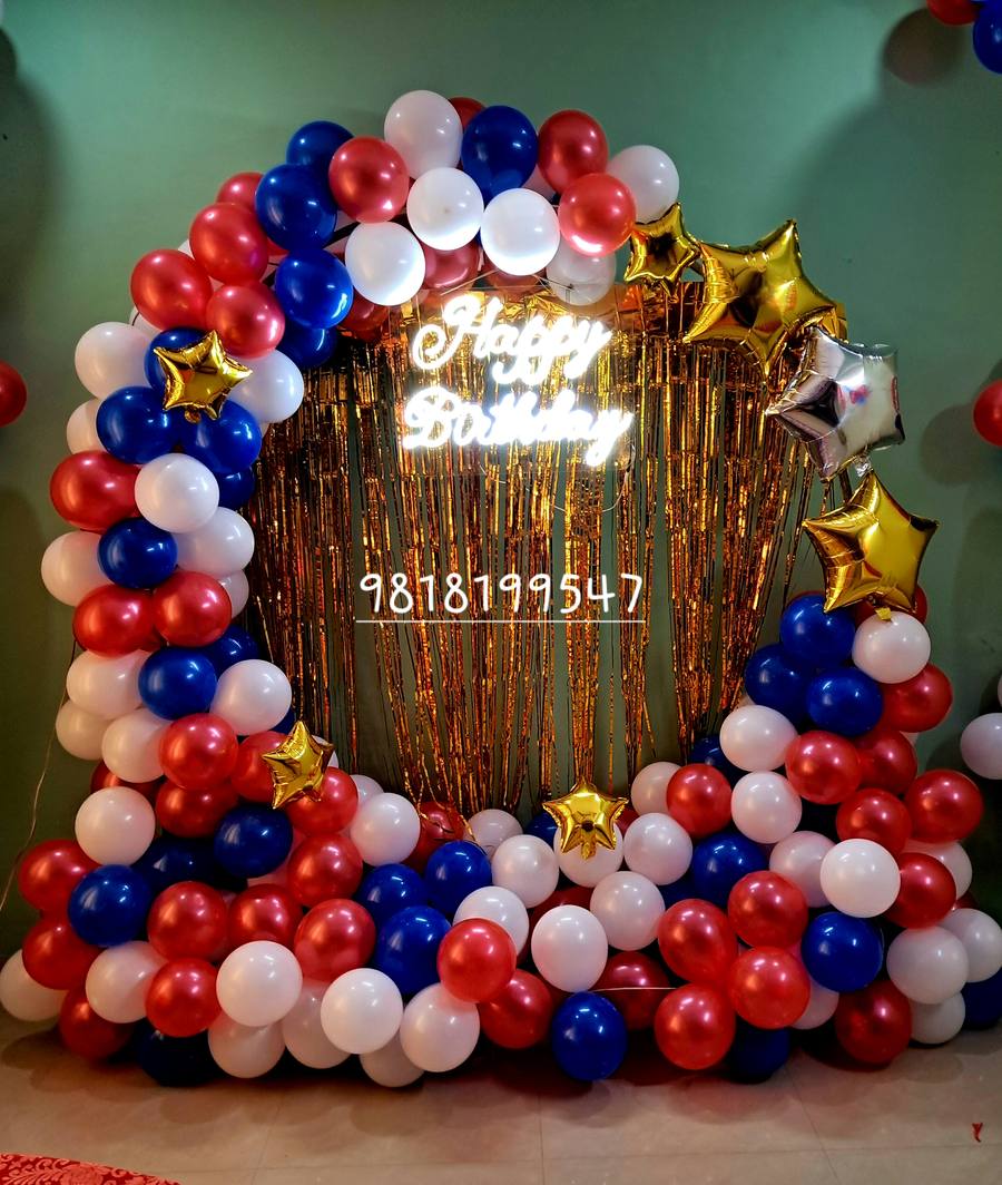 Black gold 50th birthday stage